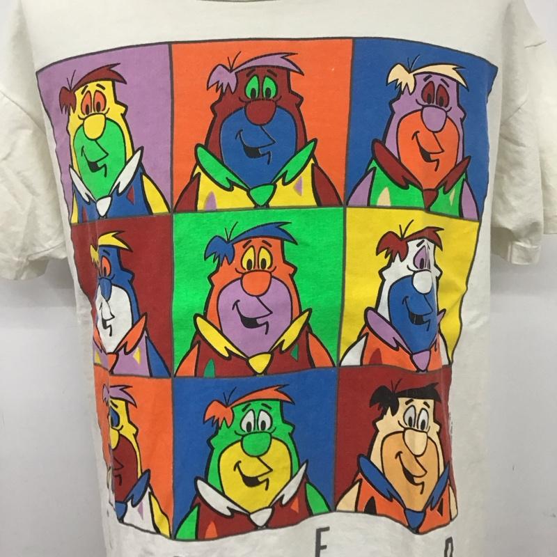 古着 USED Tシャツ 半袖 theflintstones 1991年 コピーライト 半袖カットソー プリントTシャツ 古着 ヴィンテージ L キャラクター 白 / ホワイト / メンズ USED 古着 中古 10107006