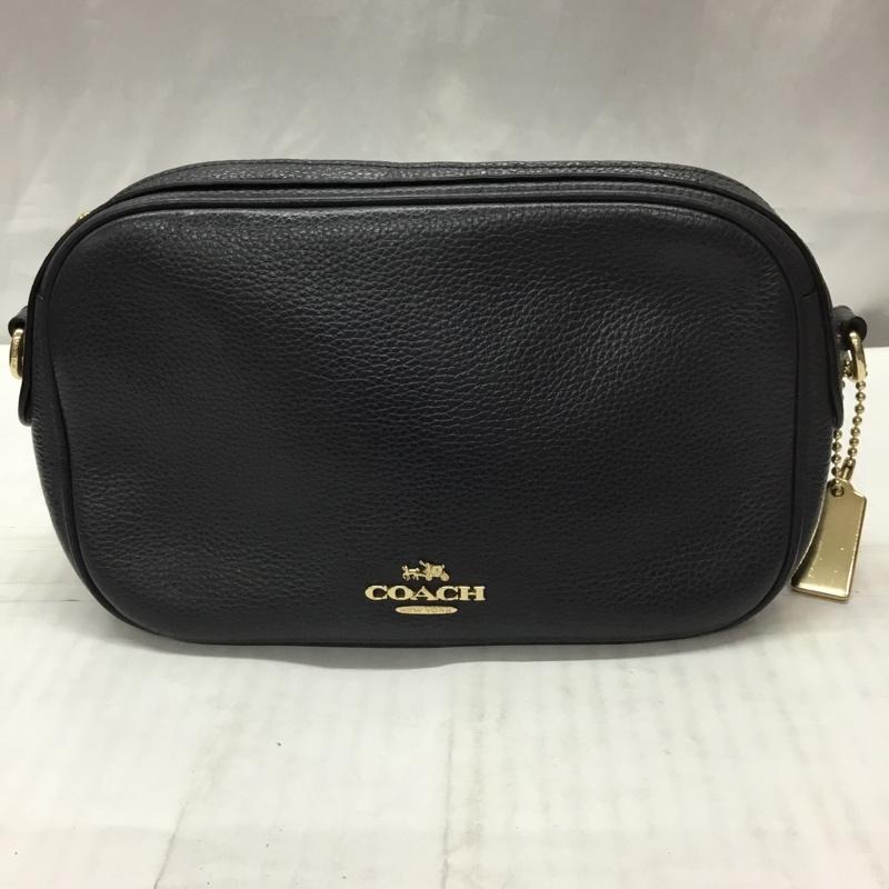 コーチ COACH ショルダーバッグ ショルダーバッグ F25922 レザー チェーン ロゴ、文字 紺 / ネイビー / X 金 / ゴールド / レディース USED 古着 中古 10117645