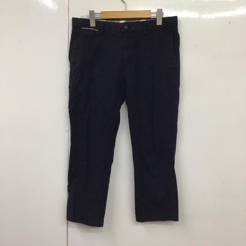 トミーヒルフィガー TOMMY HILFIGER パンツ スラックス M045740032 ストレッチ チノ 無地 紺 / ネイビー / メンズ USED 古着 中古 10129117