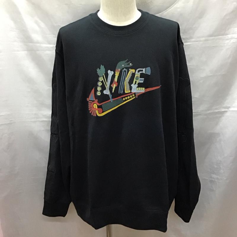 ナイキ NIKE トレーナー 長袖 do2956-010 長袖スウェット プルオーバーパーカー スポーツウェア XL プリント 黒 / ブラック / メンズ USED 古着 中古 10121452