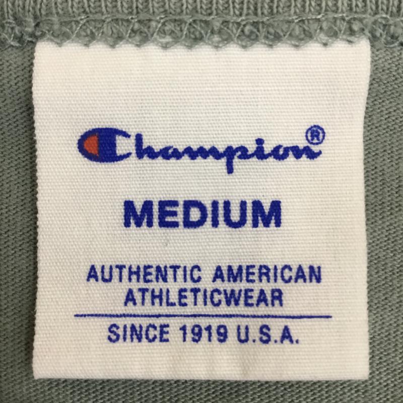 チャンピオン Champion Tシャツ 半袖 M ロゴ、文字 緑 / グリーン / X 薄緑 / ライトグリーン / レディース USED 古着 中古 10139440