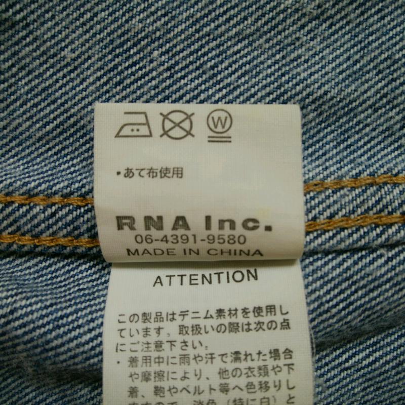 アールエヌエーインク RNAINC ジャケット、上着 ジャケット、ブレザー M 無地 X 刺繍 X インディゴ / インディゴ / レディース USED 古着 中古 10015267