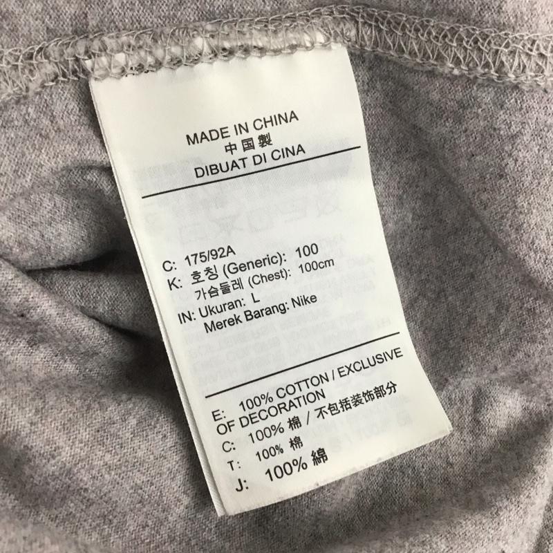 ナイキ NIKE Tシャツ 半袖 ck2979-902 半袖カットソー プリントTシャツ スポーツウェア L ロゴ、文字 灰 / グレー / メンズ USED 古着 中古 10139532