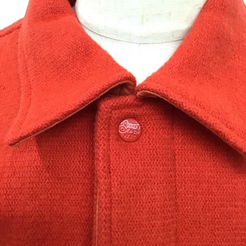 ブラウンズビーチジャケット BROWN S BEACH JACKET ジャケット、上着 ジャケット、ブレザー FULLCOUNT 実名復刻 ブラウンズビーチクロス BBJ10-008 ステンカラーコート ロングコート 40 無地 橙 / オレンジ / メンズ USED 古着 中古 10117562