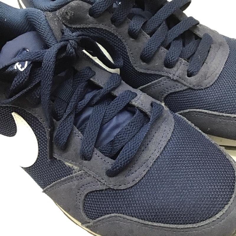 ナイキ NIKE スニーカー スニーカー 749794-410 MD RUNNER 2 25cm 25.0cm ロゴ、文字 紺 / ネイビー / レディース USED 古着 中古 10116059