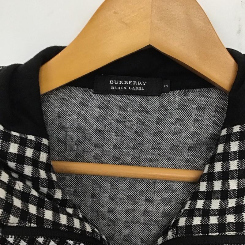 バーバリーブラックレーベル BURBERRY BLACK LABEL パーカー 長袖 ジップアップパーカー 長袖パーカー カジュアルジャケット 2 チェック 白 / ホワイト / X 黒 / ブラック / メンズ USED 古着 中古 10139706