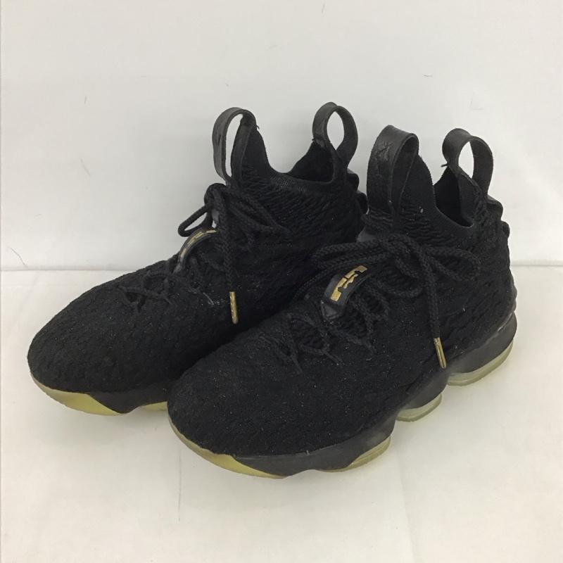 ナイキ NIKE スニーカー スニーカー 922811-006 GS LEBRON 15 24cm 24.0cm ワンポイント 黒 / ブラック / レディース USED 古着 中古 10125686