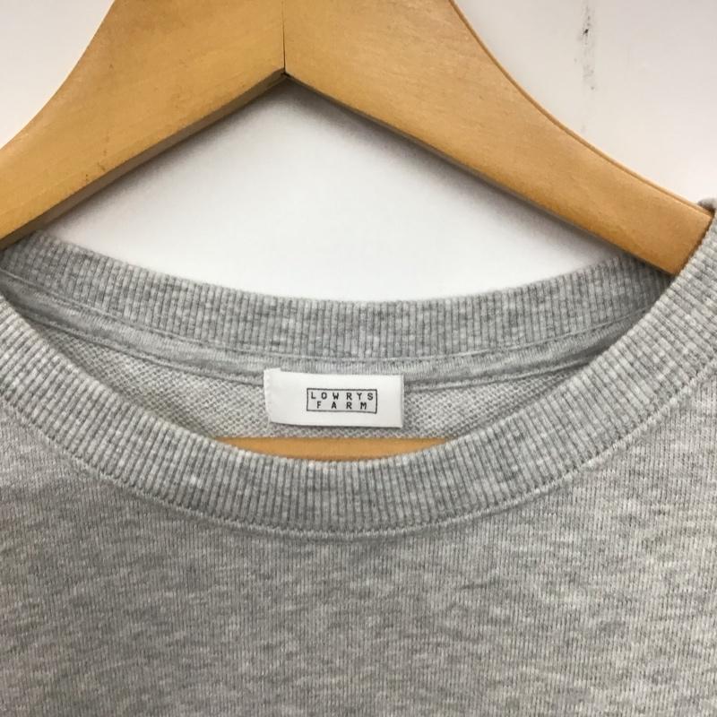 ローリーズファーム LOWRYS FARM Tシャツ 半袖 FREE プリント X ロゴ、文字 灰 / グレー / レディース USED 古着 中古 10137213