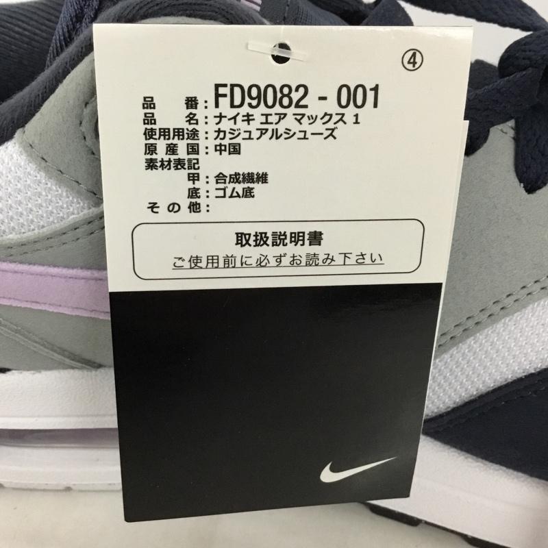 ナイキ NIKE スニーカー スニーカー FD9082 001 AIR MAX 1 28.5cm 箱有 28.5cm ロゴ、文字 灰 / グレー / X 白 / ホワイト / X 紫 / パープル / X 紺 / ネイビー / メンズ USED 古着 中古 10129940