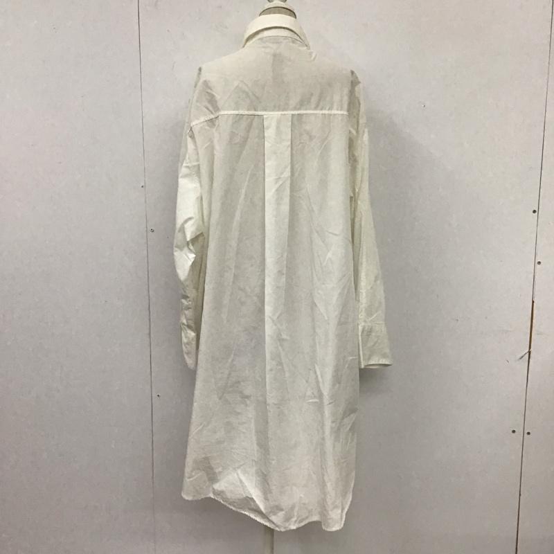 ザラ ZARA シャツ、ブラウス 長袖 8372 039 250 ロングシャツ M 無地 白 / ホワイト / レディース USED 古着 中古 10116219
