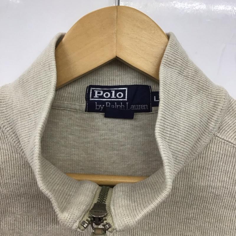 ポロバイラルフローレン Polo by RALPH LAUREN トレーナー 長袖 L 無地 ベージュ / ベージュ / メンズ USED 古着 中古 10129941
