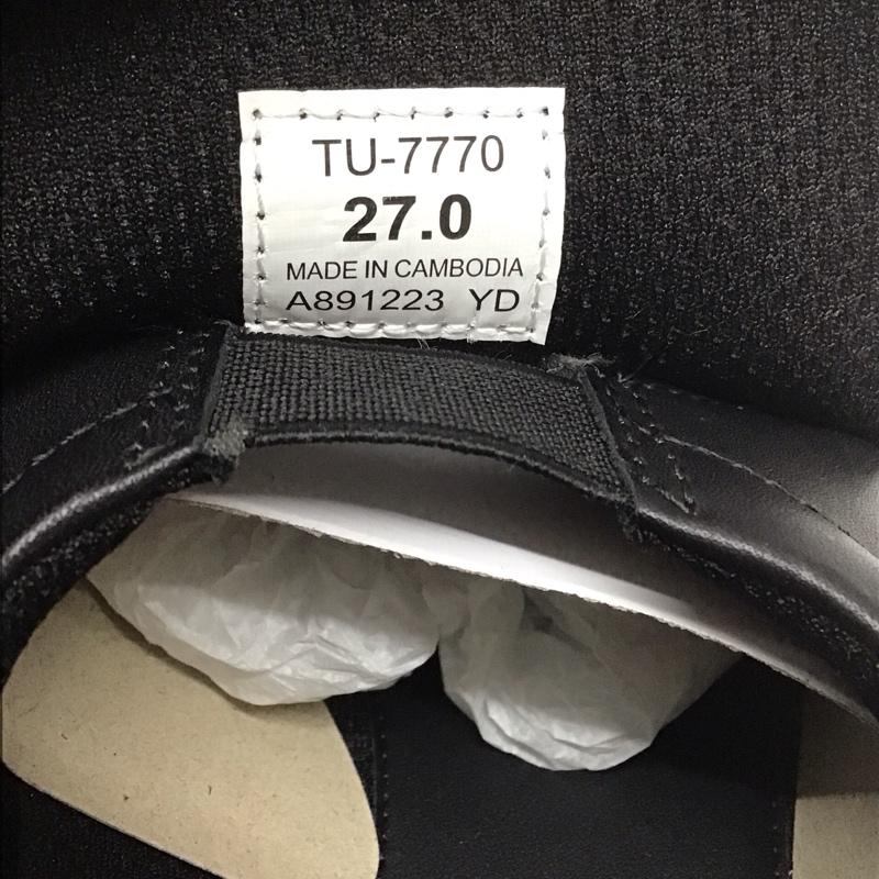 アシックス ASICS 革靴 革靴 TU-7770 texcy luxe バンプスリッポン 箱有 27cm 27.0cm 無地 黒 / ブラック / メンズ USED 古着 中古 10111759