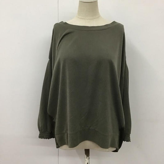ジーナシス JEANASIS カットソー 長袖 JS062762MC FREE 無地 カーキ / カーキ /  レディース USED 古着 中古 10113853