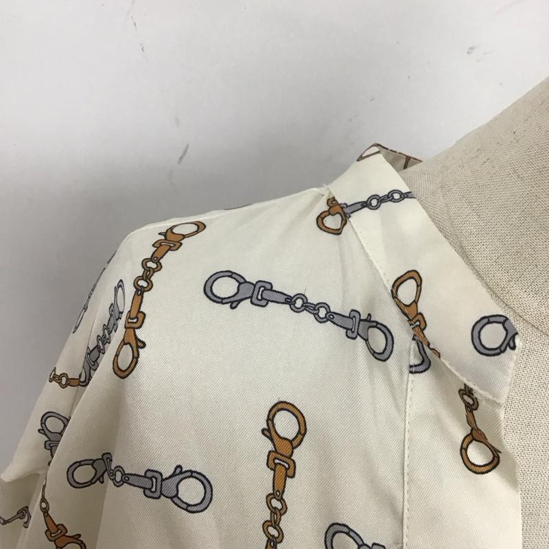 ザラ ZARA カットソー 長袖 ノーカラー スキッパー S 総柄 マルチカラー / マルチカラー /  レディース USED 古着 中古 10114100