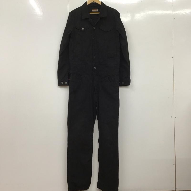 ジャングルストーム JUNGLE STORM ワンピース・ドレス・オールインワン ワンピース・ドレス・オールインワン オールインワン 作業服 長袖 デニム つなぎ L ストライプ 黒 / ブラック / メンズ USED 古着 中古 10109434