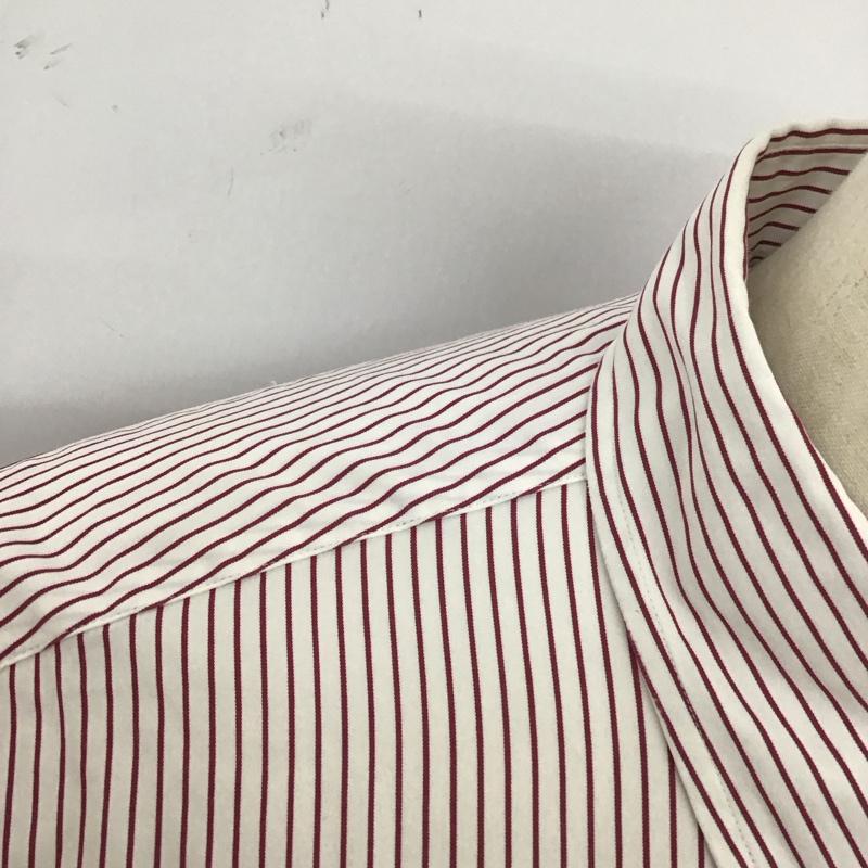 ラルフローレン RALPHLAUREN シャツ、ブラウス 長袖 長袖シャツ カラーシャツ ポケットシャツ 長袖カットソー ストライプシャツ L ストライプ 白 / ホワイト / X 赤 / レッド / メンズ USED 古着 中古 10112806