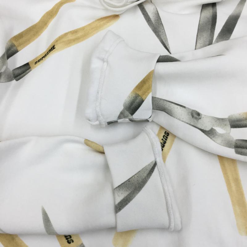 シュプリーム Supreme パーカー 長袖 19SS Shears Hooded Sweatshirt XL 白 / ホワイト / X 黄 / イエロー / メンズ USED 古着 中古 10139149