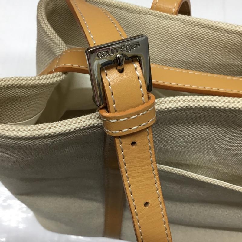 クレージュ courreges ハンドバッグ ハンドバッグ ロゴ、文字 ベージュ / ベージュ / レディース USED 古着 中古 10113526