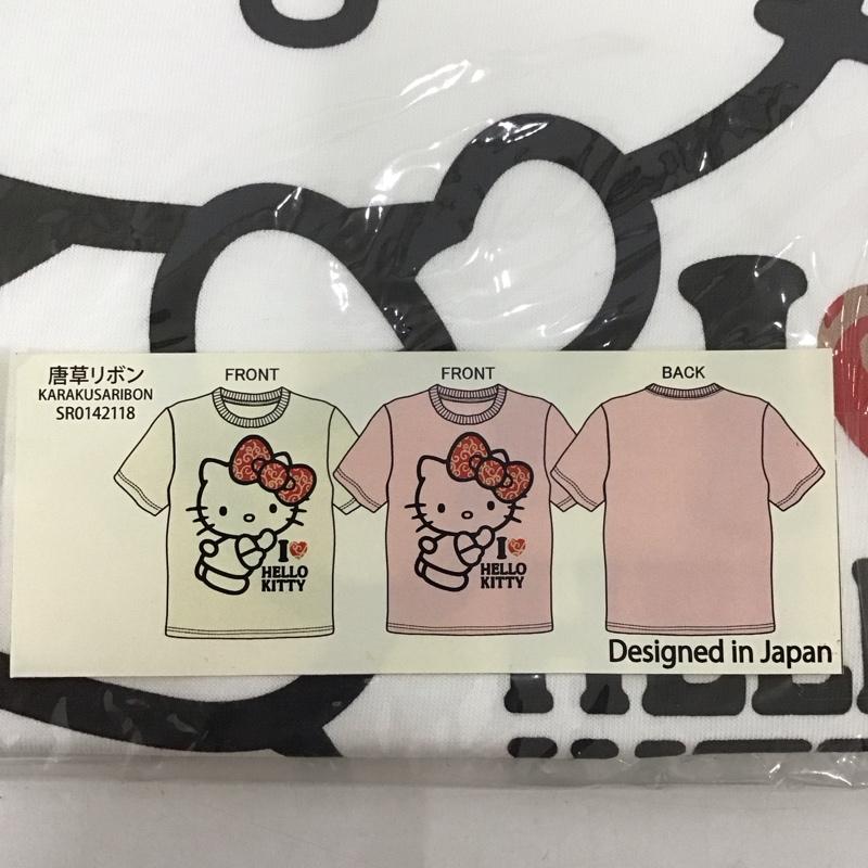 豊天商店 ぶーでんしょうてん Tシャツ 半袖 唐草リボン キャラT サンリオ キティちゃん S プリント X キャラクター 白 / ホワイト / レディース USED 古着 中古 10127503