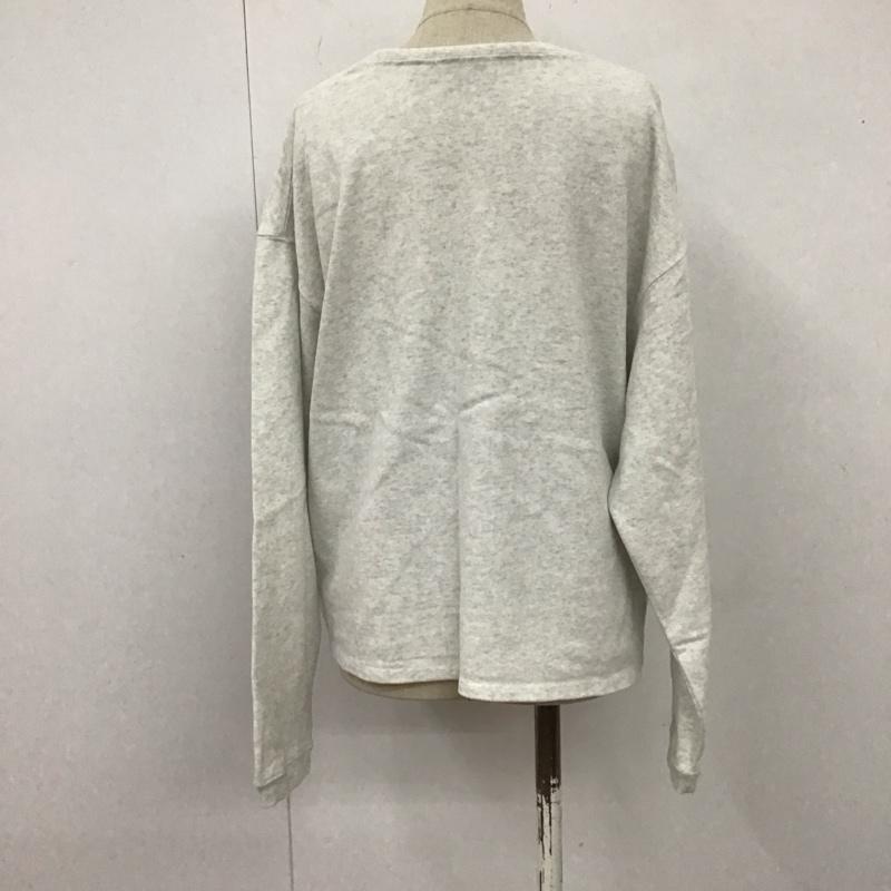 ニコアンド niko and... トレーナー 長袖 NKN26604AD ロンT カットソー M ロゴ、文字 灰 / グレー / レディース USED 古着 中古 10109072