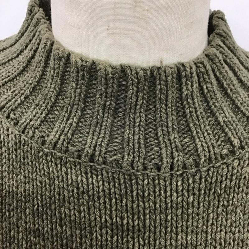 テンダーロイン TENDERLOIN ニット、セーター 長袖 長袖ニットカットソー クルーネック セーター L 無地 カーキ / カーキ / メンズ USED 古着 中古 10126608