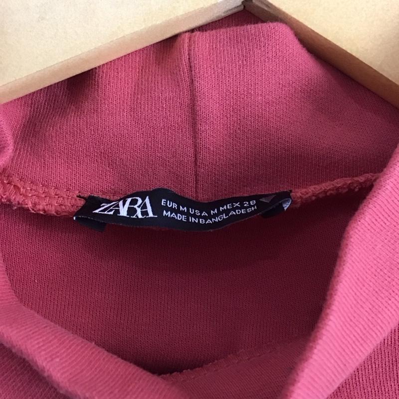 ザラ ZARA カットソー 半袖 M 無地 桃 / ピンク / レディース USED 古着 中古 10130368