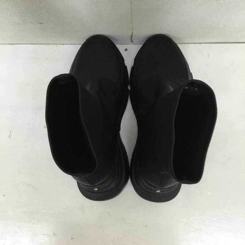 イエロー YELLO ブーツ ショートブーツ DOUBLE SNEAKER SHORT BOOTS M プリント 黒 / ブラック / レディース USED 古着 中古 10133472