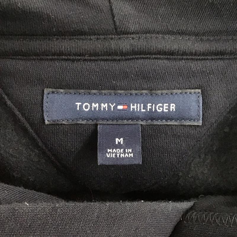 トミーヒルフィガー TOMMY HILFIGER パーカー 長袖 長袖パーカー プルオーバーパーカー スウェット M ロゴ、文字 紺 / ネイビー / メンズ USED 古着 中古 10127337