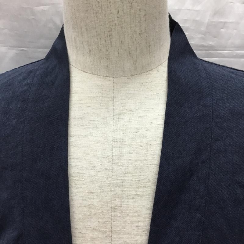 ユナイテッドアローズグリーンレーベルリラクシング UNITED ARROWS green label relaxing ジャケット、上着 ジャケット、ブレザー 3211-225-2234 長袖ジャケット ノーカラージャケット 前ボタンカーディガン M 無地 紺 / ネイビー / メンズ USED 古着 中古 10120125
