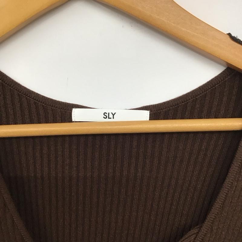 スライ SLY ワンピース ミニスカート 030DSH73-5510 CROSS NECK MINI OP 2 無地 茶 / ブラウン /  レディース USED 古着 中古 10132857