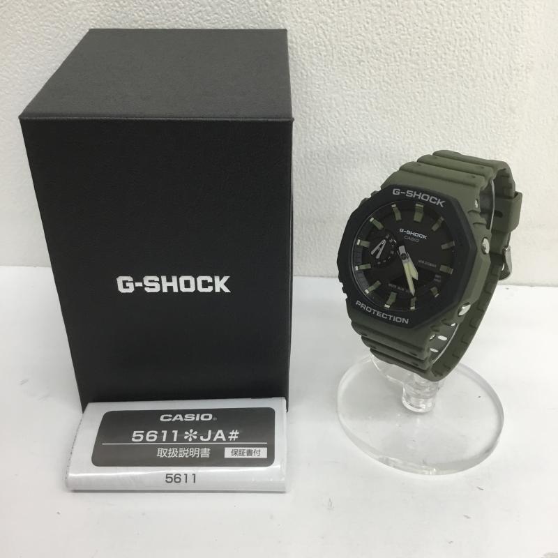ジーショック G-SHOCK 腕時計 アナログ(クォーツ式) Utility Color GA-2110SU デジアナ ロゴ、文字 カーキ / カーキ / メンズ USED 古着 中古 10108209