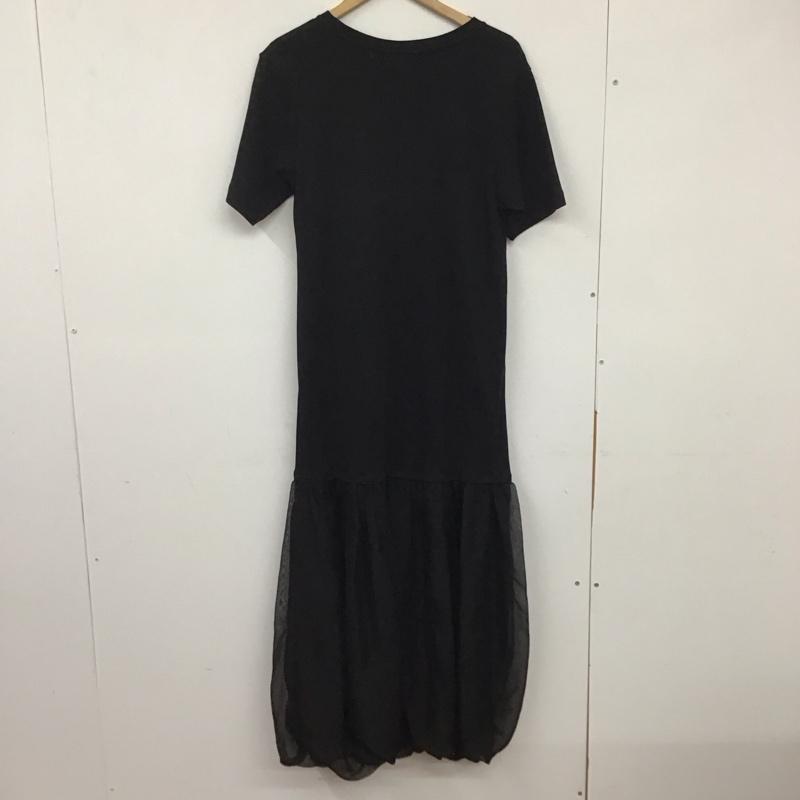 エミ emmi ワンピース ロングスカート 13wco234008 半袖ワンピース ロングワンピース フレアスカート 0 無地 黒 / ブラック / レディース USED 古着 中古 10134349