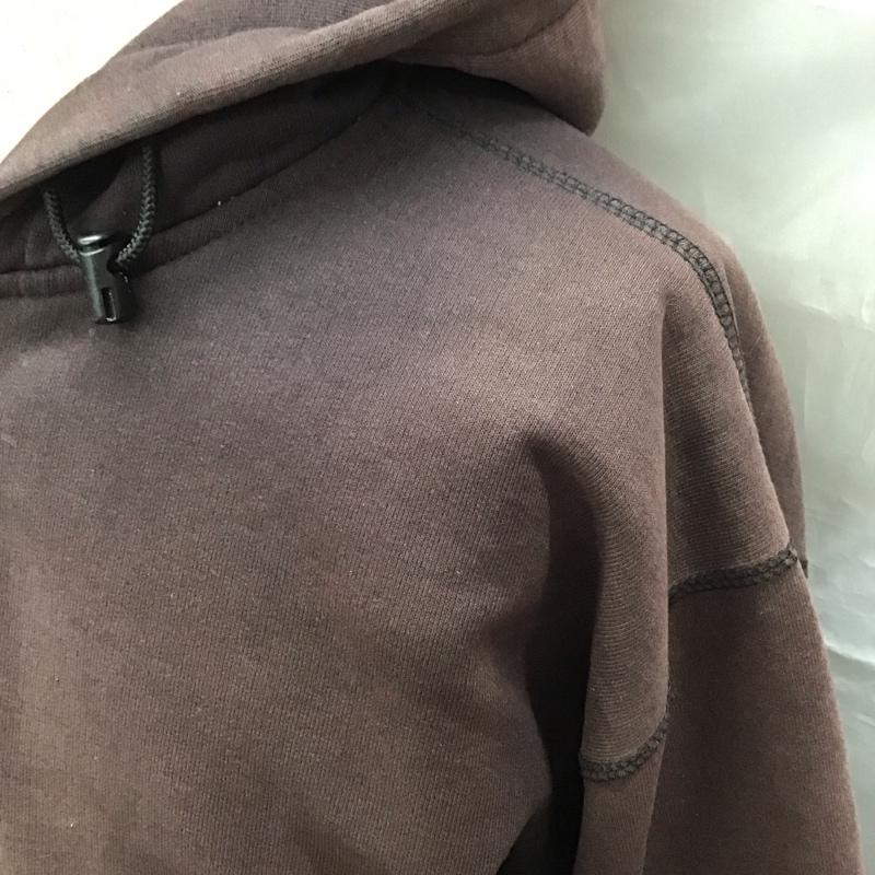 カーハート Carhartt パーカー 長袖 長袖パーカー フード付きパーカー プリントスウェット トレーナー フェード M 無地 茶 / ブラウン /  メンズ USED 古着 中古 10120541