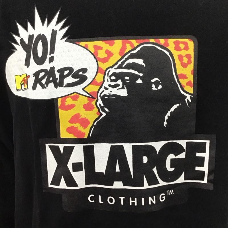 エクストララージ XLARGE カットソー 長袖 長袖カットソー クルーネックカットソー ロングスリーブカットソー プリントTシャツ L プリント 黒 / ブラック /  メンズ USED 古着 中古 10109761