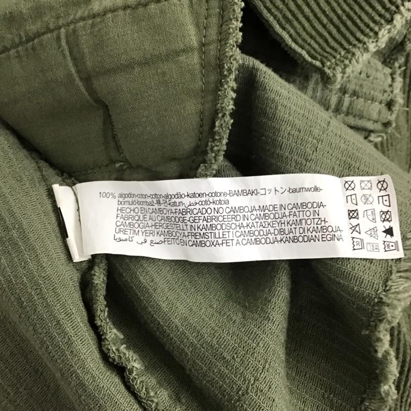 ザラ ZARA ジャケット、上着 ジャケット、ブレザー 8372 227 505 コーデュロイ シャツジャケット L 無地 カーキ / カーキ / レディース USED 古着 中古 10107519