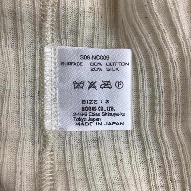 ナンバーナイン NUMBER (N)INE カットソー 半袖 半袖カットソー ヘンリーネックカットソー リブカットソー 2 無地 アイボリー / アイボリー / メンズ USED 古着 中古 10137015