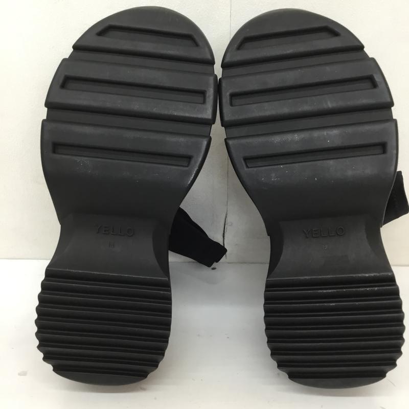 イエロー YELLO ブーツ ショートブーツ DOUBLE SNEAKER SHORT BOOTS M プリント 黒 / ブラック / レディース USED 古着 中古 10133472