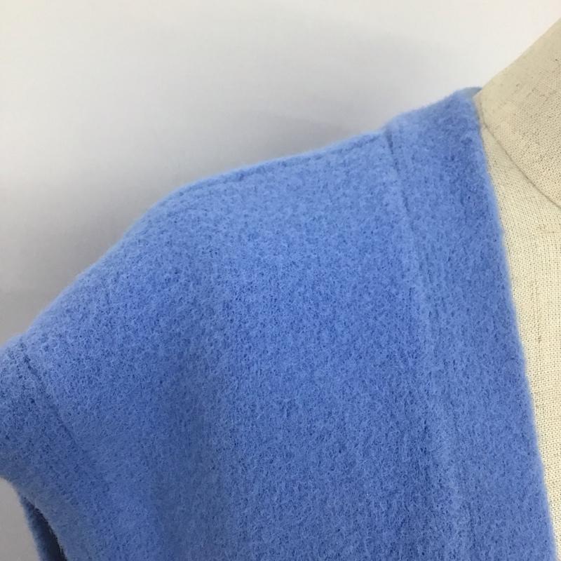 ザラ ZARA ベスト ベスト ニットベスト ノースリーブニット Vネック M 無地 青 / ブルー / レディース USED 古着 中古 10124753