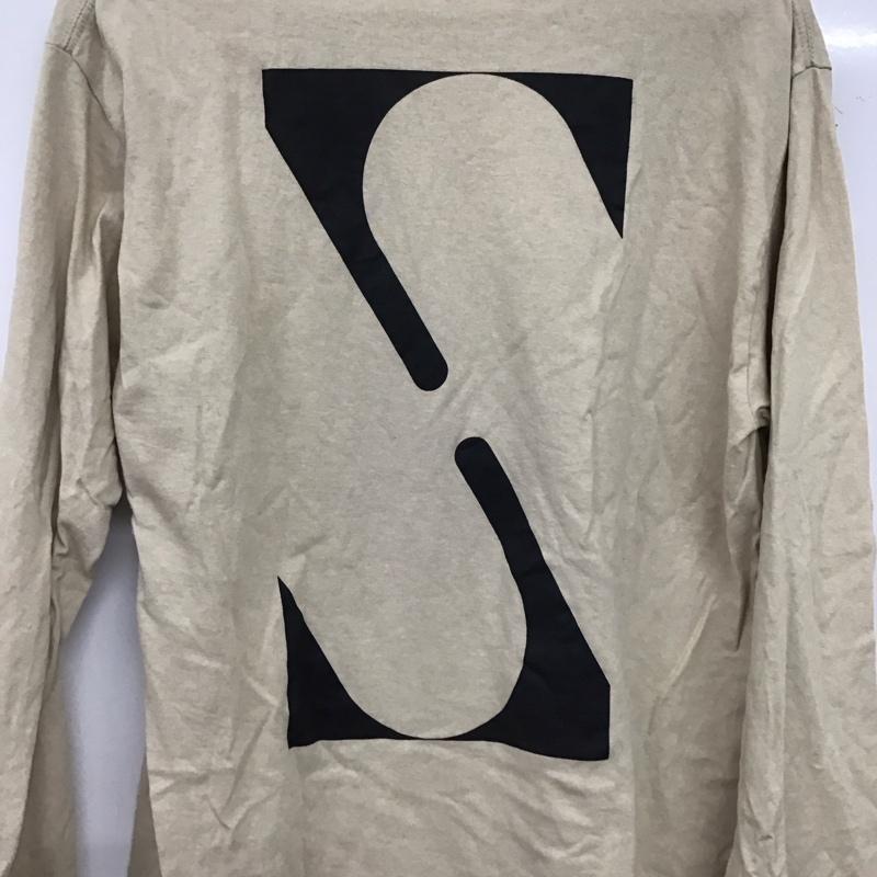 サイラス SILAS Tシャツ 長袖 10194108 LS TEE TAGLINE M 無地 X ロゴ、文字 ベージュ / ベージュ / メンズ USED 古着 中古 10136889