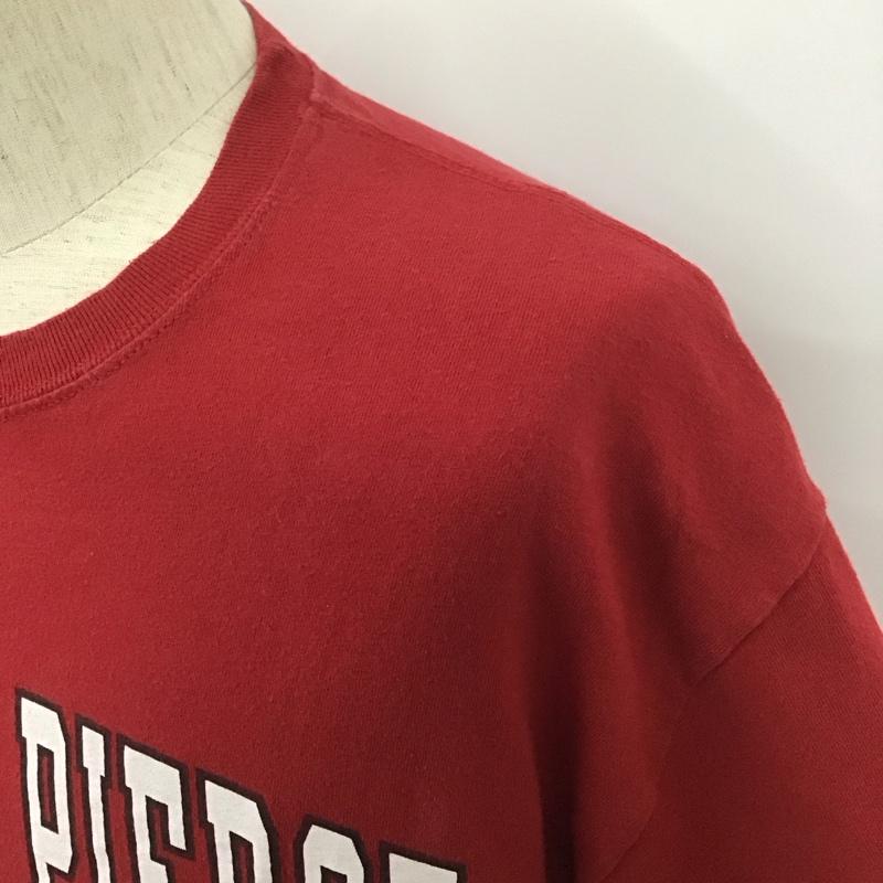 チャンピオン Champion Tシャツ 半袖 半袖カットソー プリントTシャツ クルーネックカットソー L プリント 赤 / レッド / メンズ USED 古着 中古 10107302