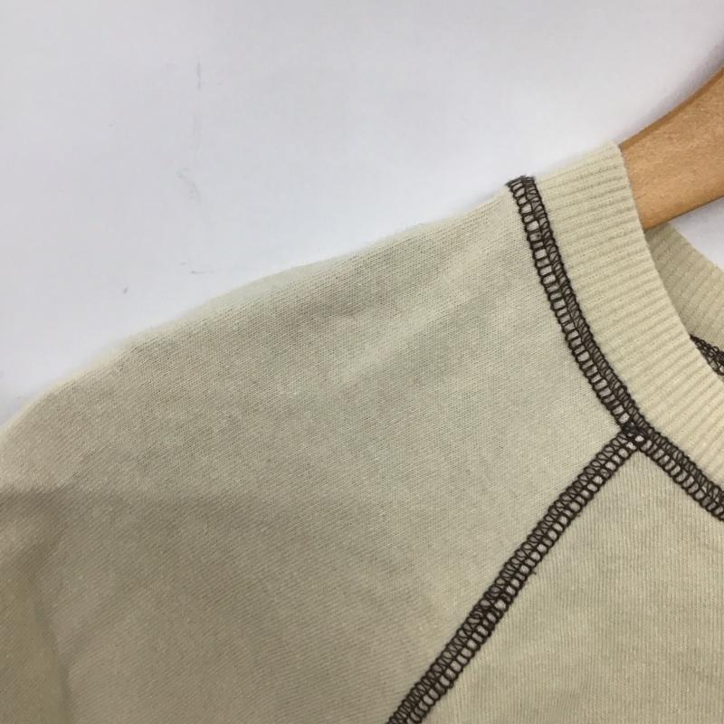 エヘカソポ ehka sopo Tシャツ 半袖 fld-1210182 コントラストステッチラグランTシャツ クルーネックカットソー FREE 無地 ベージュ / ベージュ / レディース USED 古着 中古 10136426