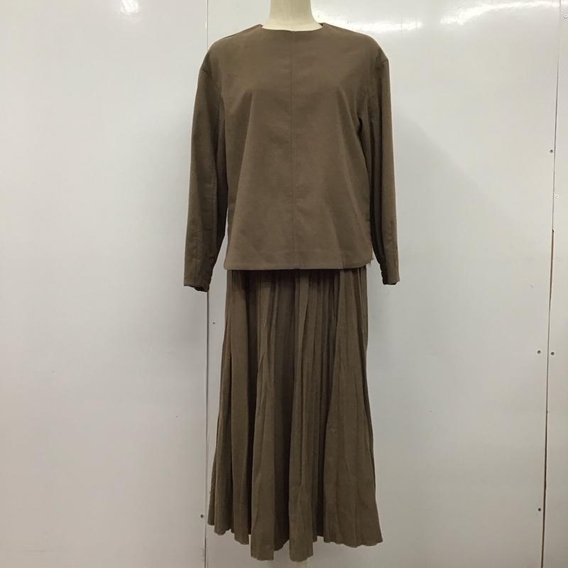 ミラオーウェン Mila Owen セットアップ セットアップ 09WF0194081 プルオーバー プリーツスカート 0 無地 茶 / ブラウン / レディース USED 古着 中古 10130035