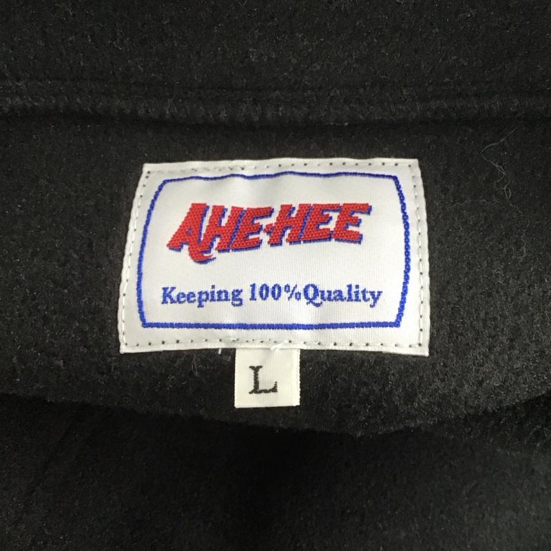 アヘヘ Ahe hee カーディガン 長袖 フリース Vネック L 無地 黒 / ブラック / メンズ USED 古着 中古 10106778