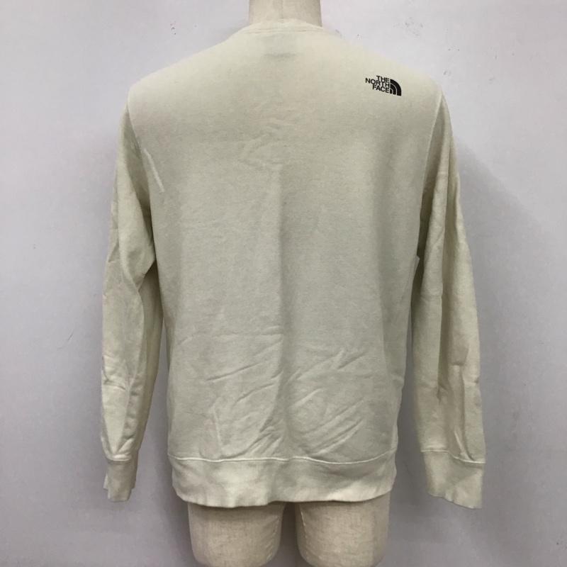 ザノースフェイス THE NORTH FACE トレーナー 長袖 NT61802X 長袖トレーナー スウェット クルーネック リブスウェットカットソー L ロゴ、文字 オフホワイト / オフホワイト /  メンズ USED 古着 中古 10117268