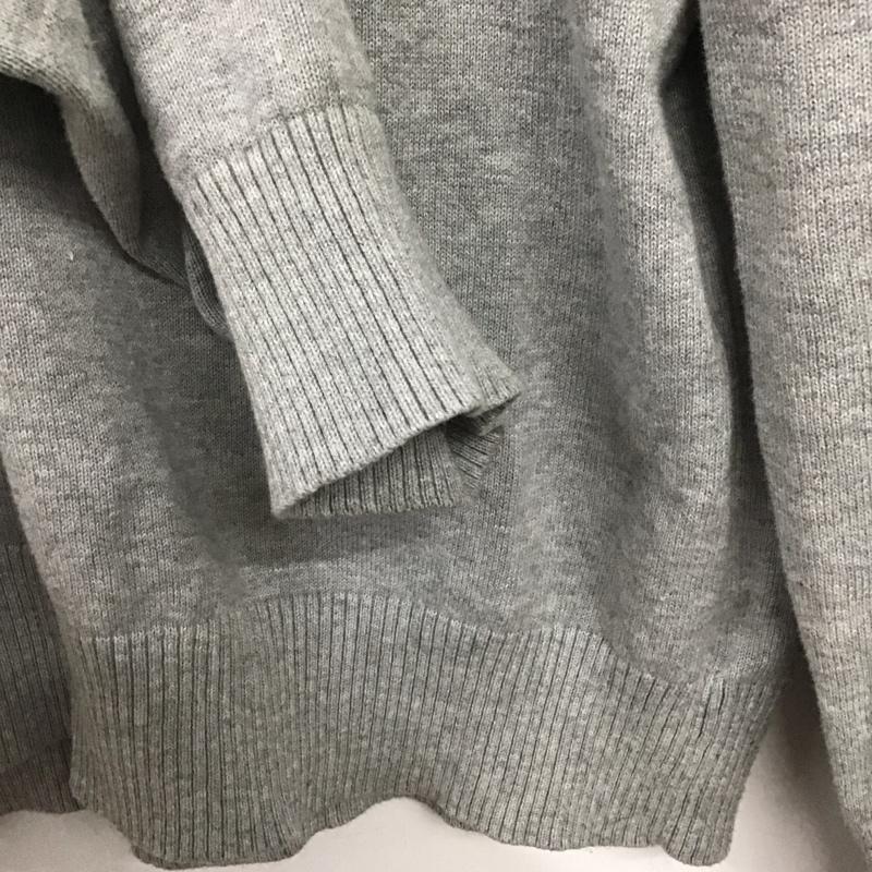 トミーヒルフィガー TOMMY HILFIGER ニット、セーター 長袖 長袖ニットカットソー クルーネック セーター XL 無地 灰 / グレー / メンズ USED 古着 中古 10134702