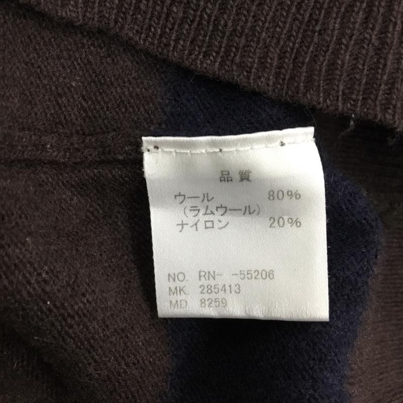 アール・ニューボールド R.NEWBOLD ニット、セーター 長袖 長袖ニットカットソー ニット セーター クルーネックニット L ボーダー柄 マルチカラー / マルチカラー / メンズ USED 古着 中古 10114826