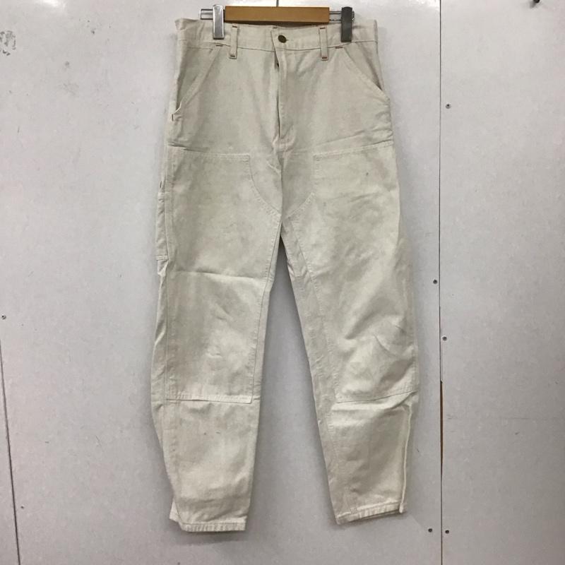カーハート Carhartt パンツ ワークパンツ、ペインターパンツ ワークパンツ ワイドパンツ カジュアルパンツ ロゴ、文字 白 / ホワイト / メンズ USED 古着 中古 10127082