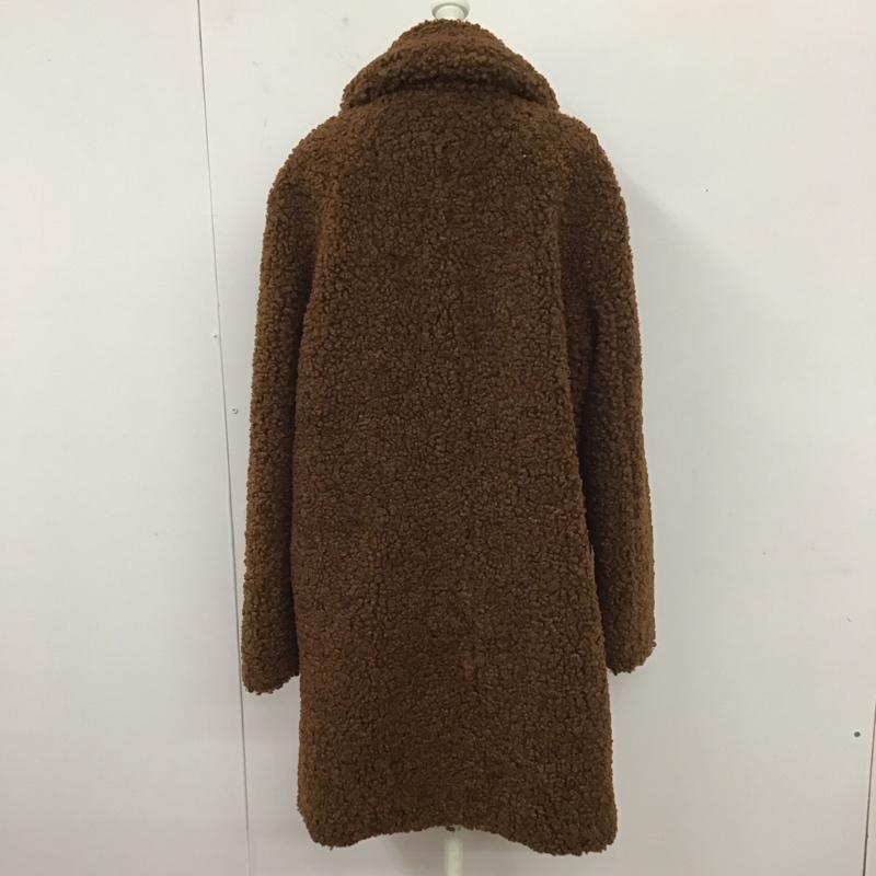ザラ ZARA ジャケット、上着 ジャンパー、ブルゾン アウター カジュアルコート 前ボタン ボアジャケット L 無地 茶 / ブラウン / レディース USED 古着 中古 10111764