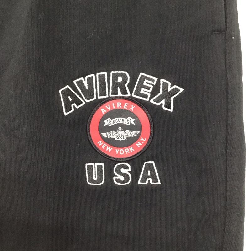 アヴィレックス AVIREX パンツ ショートパンツ ショートパンツ ハーフパンツ カジュアルパンツ M ロゴ、文字 黒 / ブラック / メンズ USED 古着 中古 10133984