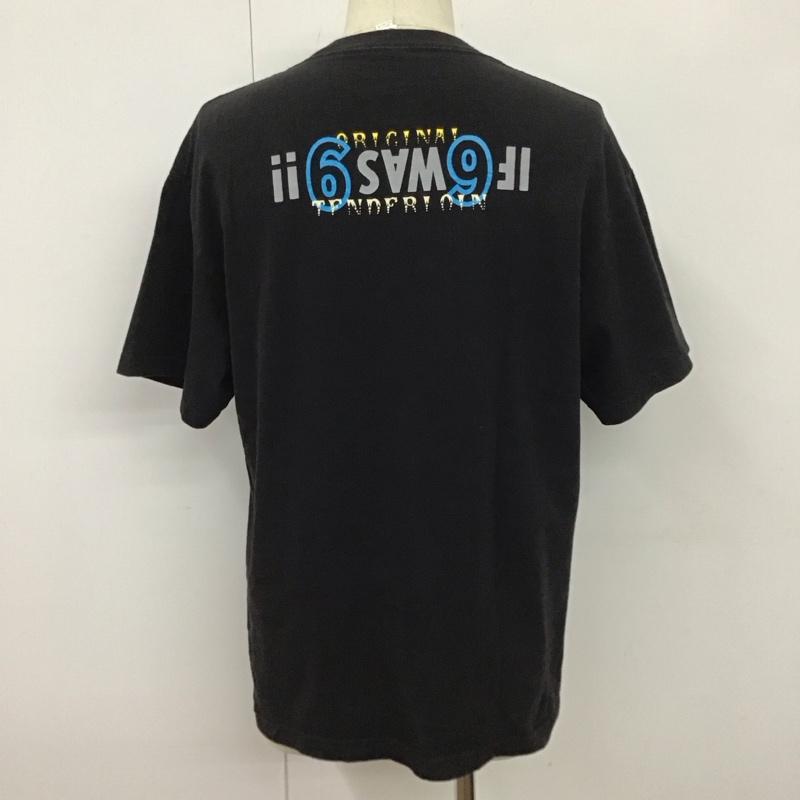 テンダーロイン TENDERLOIN Tシャツ 半袖 半袖カットソー プリントTシャツ クルーネックカットソー L プリント 黒 / ブラック /  メンズ USED 古着 中古 10109807